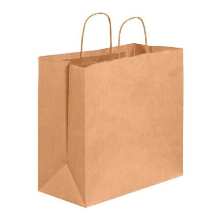 Box Packaging Paper Shopping Bags 13W x 7D x 13H Kraft 250/Pack BGS114K